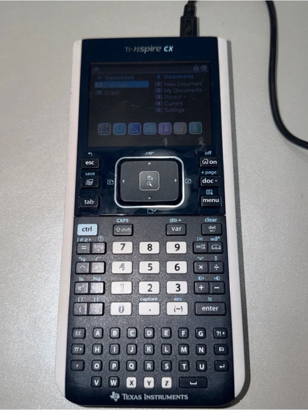 Texas Instruments TI-nspire CX Graphing Calculator in White and Black